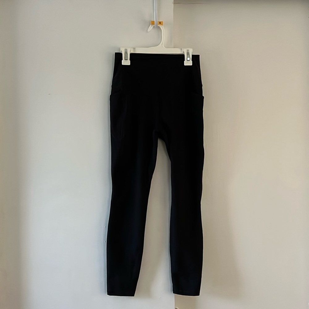 Spyder Black Cropped Athletic Leggings with Pockets
